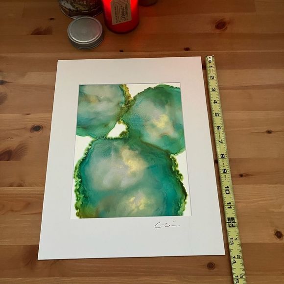 New Original Signed Artwork Alcohol Ink on Paper 108 - Picture 5 of 6